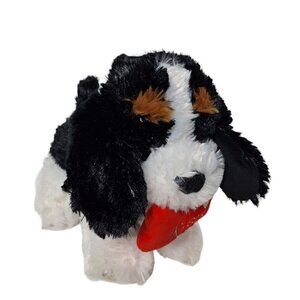 Kellytoy Puppy Dog Black White Valentine 12 Inch